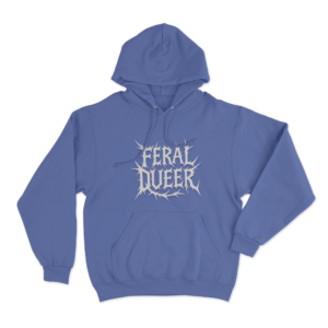Feral Queer Pride Unisex Hoodie Blue