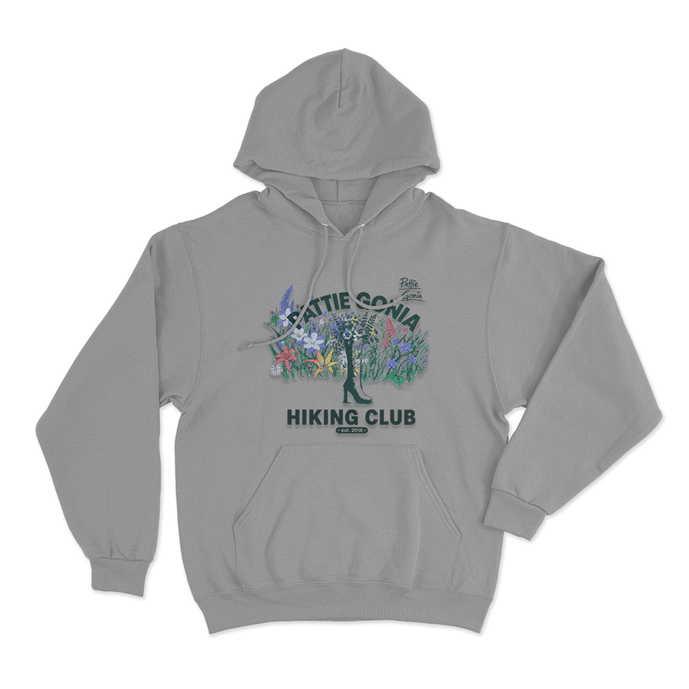 Pattie Gonia Floral Hiking Club Unisex Hoodie Grey Pattie Gonia Floral Hiking Club Unisex Hoodie Grey