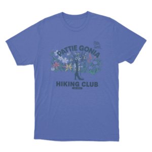 Pattie Gonia Floral Hiking Club Unisex T Shirt Blue