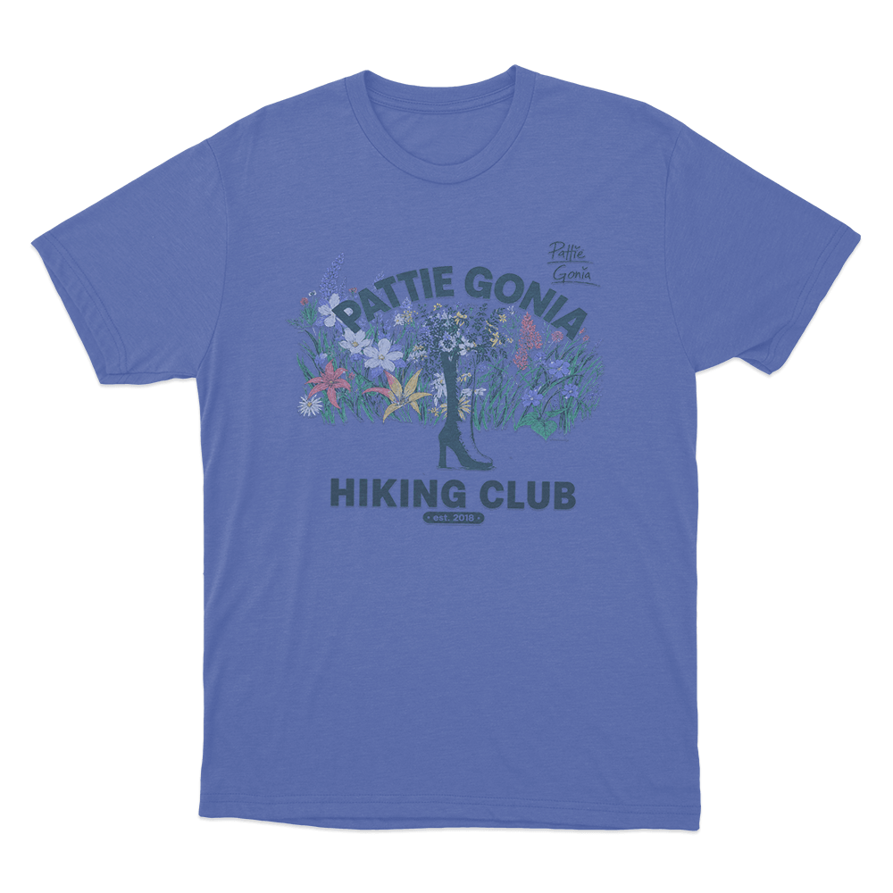 Pattie Gonia Floral Hiking Club Unisex T Shirt Blue Pattie Gonia Floral Hiking Club Unisex T Shirt Blue