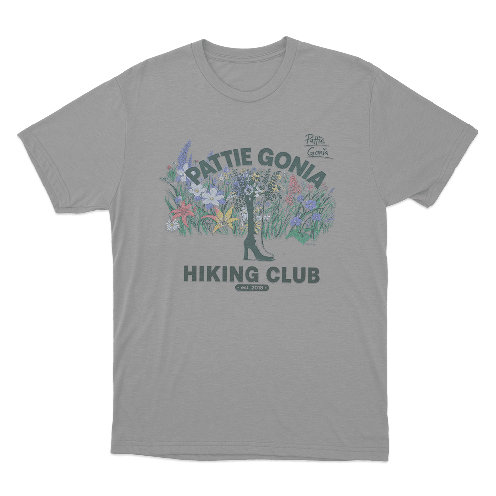 Pattie Gonia Floral Hiking Club Unisex T Shirt Grey Pattie Gonia Floral Hiking Club Unisex T Shirt Grey