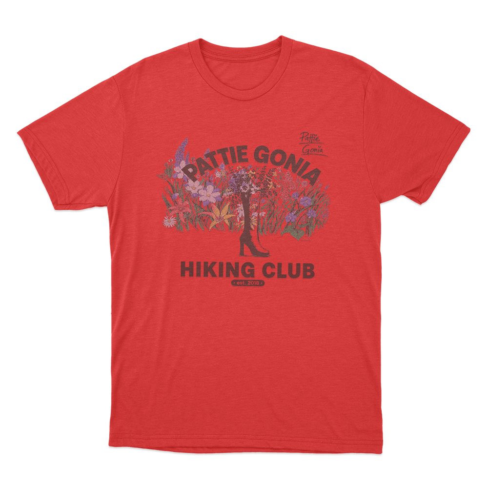 Pattie Gonia Floral Hiking Club Unisex T Shirt Red Pattie Gonia Floral Hiking Club Unisex T Shirt Red