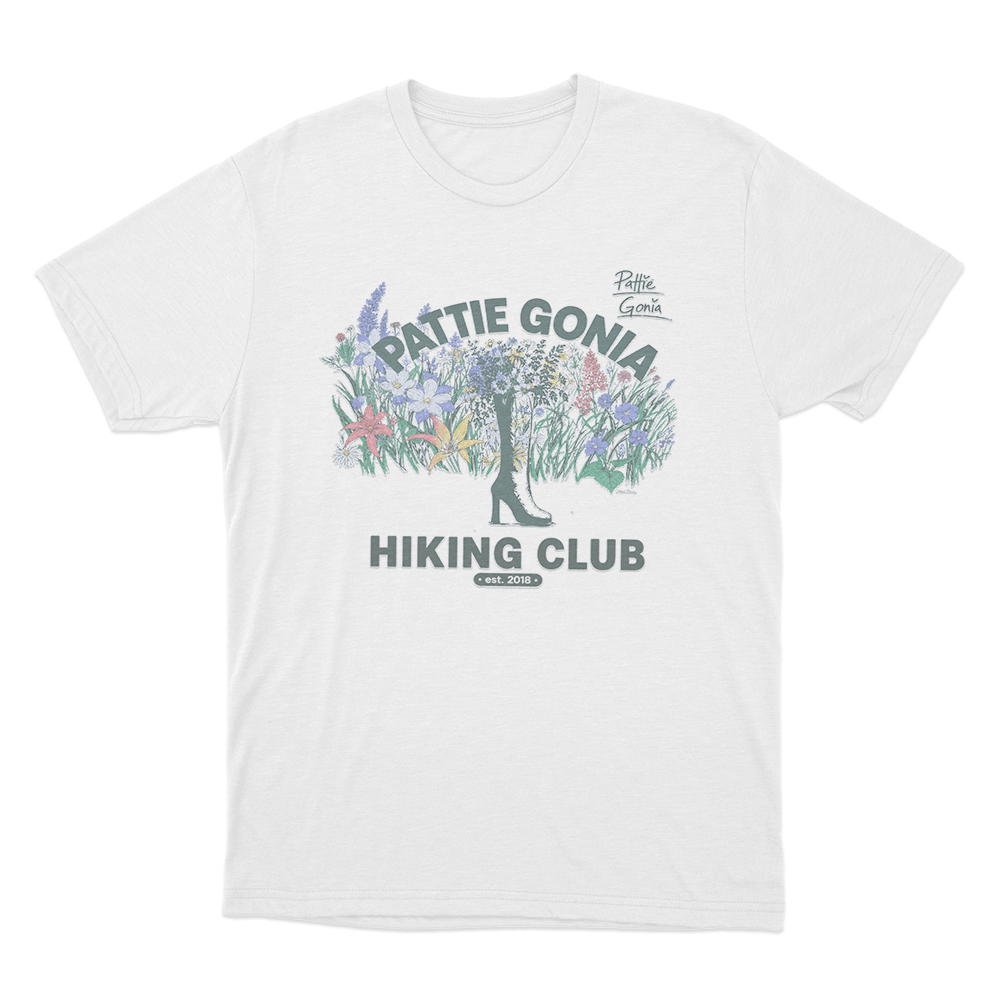 Pattie Gonia Floral Hiking Club Unisex T Shirt White Pattie Gonia Floral Hiking Club Unisex T Shirt White
