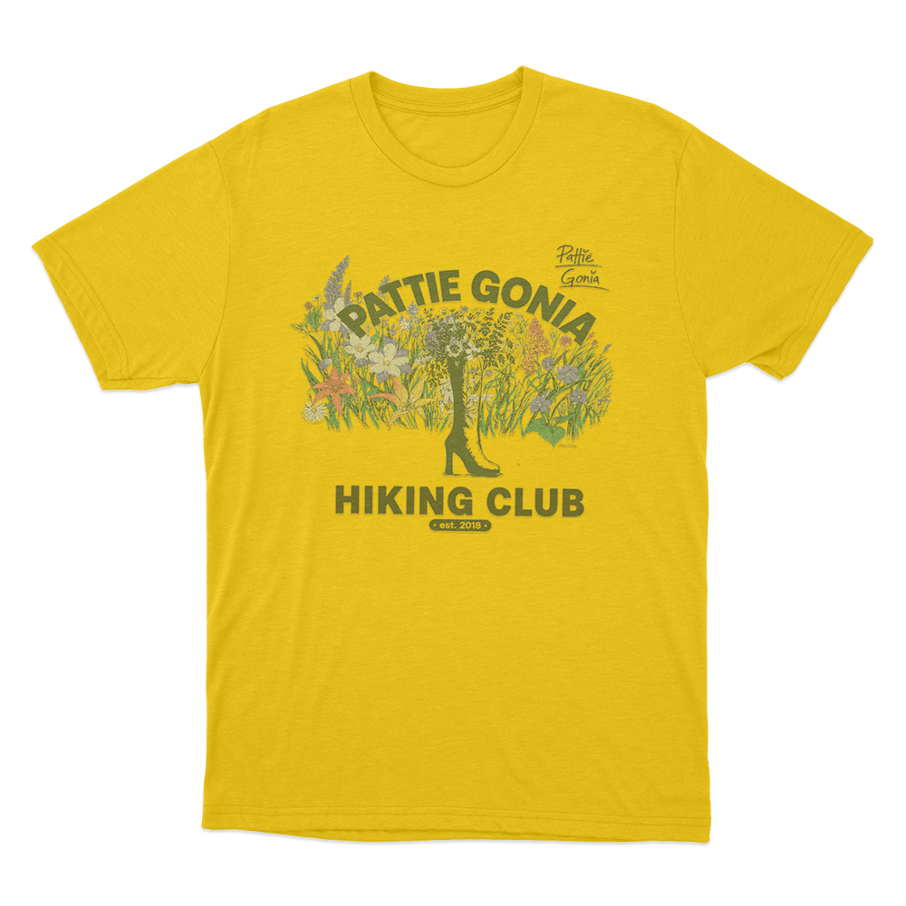 Pattie Gonia Floral Hiking Club Unisex T Shirt Yellow Pattie Gonia Floral Hiking Club Unisex T Shirt Yellow