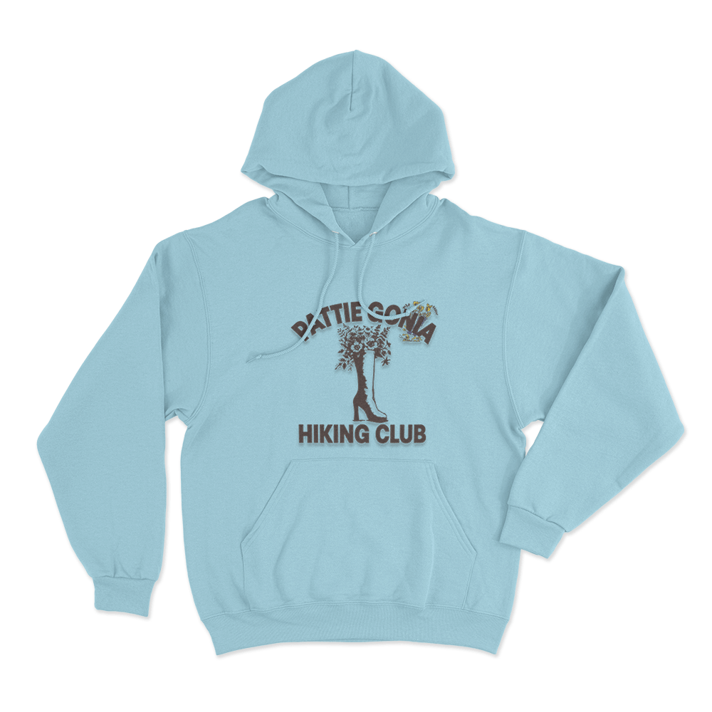 Pattie Gonia Hiking Club Unisex Hoodie Sky Blue Pattie Gonia Hiking Club Unisex Hoodie Sky Blue